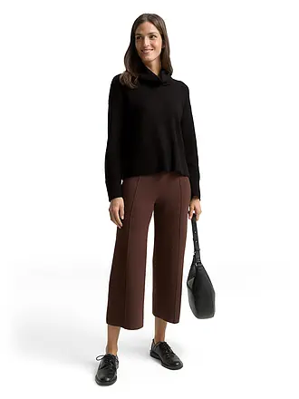 TOM TAILOR | Jersey de cuello alto de corte oversized | schwarz